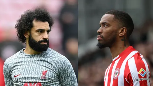 Michael Regan/Ryan Pierse/ Getty Images- Mohamed Salah (Liverpool) e Ivan Toney (Brentford).