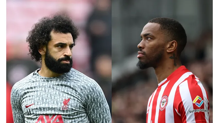 Michael Regan/Ryan Pierse/ Getty Images- Mohamed Salah (Liverpool) e Ivan Toney (Brentford).