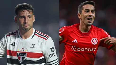 Marcello Zambrana/Maxi Franzoi/AGIF- Calleri (São Paulo) e Carlos de Pena (Inter)