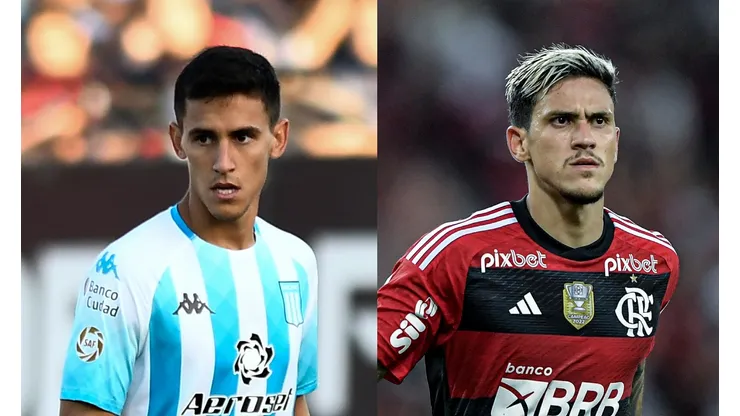 Rodrigo Valle/Getty Images/Thiago Ribeiro/AGIF- Matías Rojas (Racing) e Pedro (Flamengo)