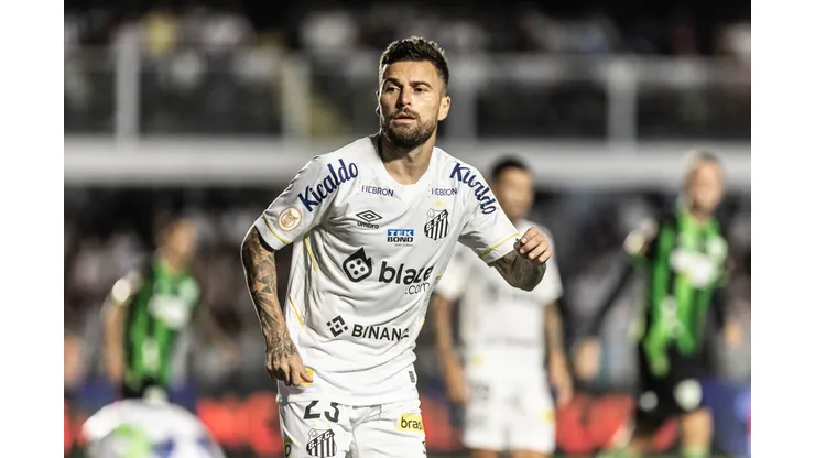 Abner Dourado/AGIF- Lucas Lima, jogador do Santos