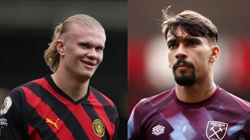 Richard Heathcote /Julian Finney/Getty Images- Erling Haaland (Manchester City) e Lucas Paquetá (West Ham)