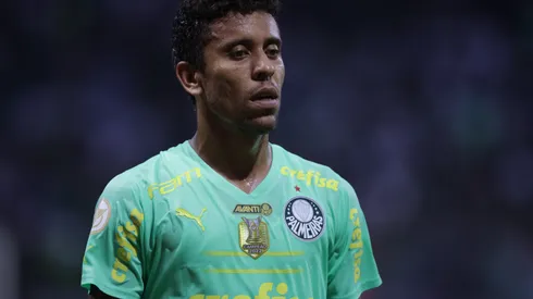 SP – SAO PAULO – 15/04/2023 – BRASILEIRO A 2023, PALMEIRAS X CUIABA – Marcos Rocha jogador do Palmeiras durante partida contra o Cuiaba no estadio Arena Allianz Parque pelo campeonato BRASILEIRO A 2023. Foto: Ettore Chiereguini/AGIF