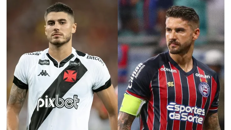 Jorge Rodrigues/Renan Oliveira/AGIF- Pedro Raul (Vasco) e Everaldo (Bahia)