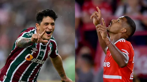 Thiago Ribeiro/AGIF/Marcelo Endelli/Getty images- Germán Cano (Fluminense) e Salomón Rondón (River Plate)