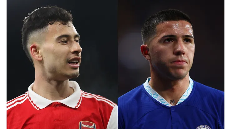 Julian Finney/Clive Rose/ Getty Images- Gabriel Martinelli (Arsenal) e Enzo Fernández (Chelsea)