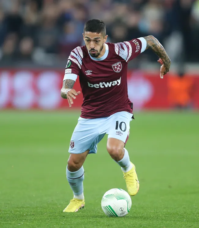(Photo by Rob Newell – CameraSport via Getty Images) – Lanzini atuando pelo West Ham