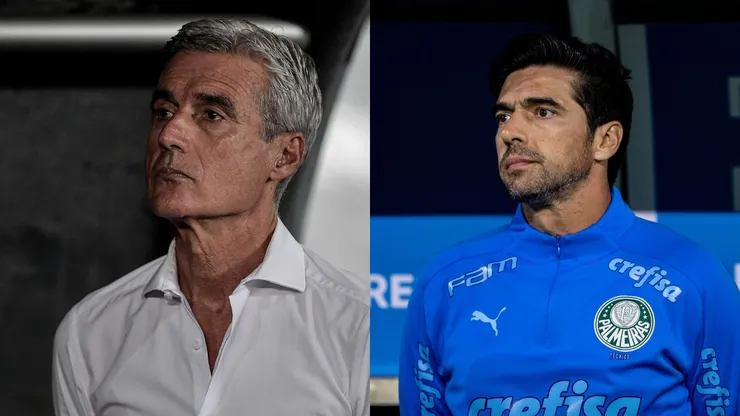 Foto Luís Castro: Thiago Ribeiro/AGIF - Foto Abel Ferreira: Abner Dourado/AGIF - Jornalista compara Castro e Abel