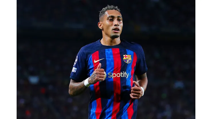 Eric Alonso/Getty Images- Raphinha, atacante do Barcelona