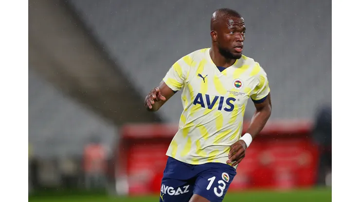 ISTANBUL, TURKEY - APRIL 10: Enner Valencia of Fenerbahce runs in the field during the Super Lig match between Fatih Karagumruk SK and Fenerbahce at on April 10, 2023 in Istanbul, Turkey. (Photo by Eurasia Sport Images/Getty Images)