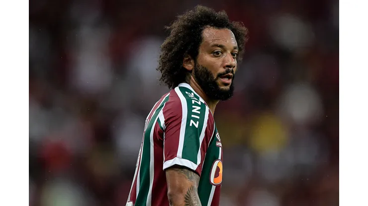 RJ - RIO DE JANEIRO - 09/04/2023 - CARIOCA 2023, FLUMINENSE X FLAMENGO - Marcelo jogador do Fluminense durante partida contra o Flamengo no estadio Maracana pelo campeonato Carioca 2023. Foto: Thiago Ribeiro/AGIF