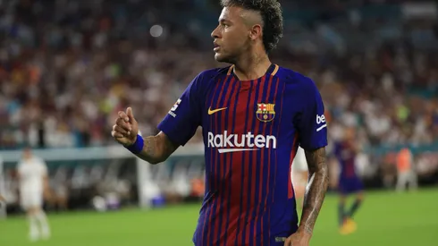Mike Ehrmann/Getty Images- Neymar durante sua passagem pelo Barcelona