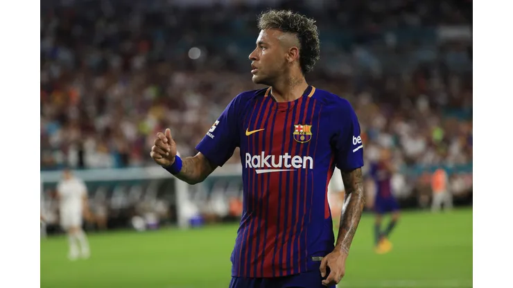 Mike Ehrmann/Getty Images- Neymar durante sua passagem pelo Barcelona