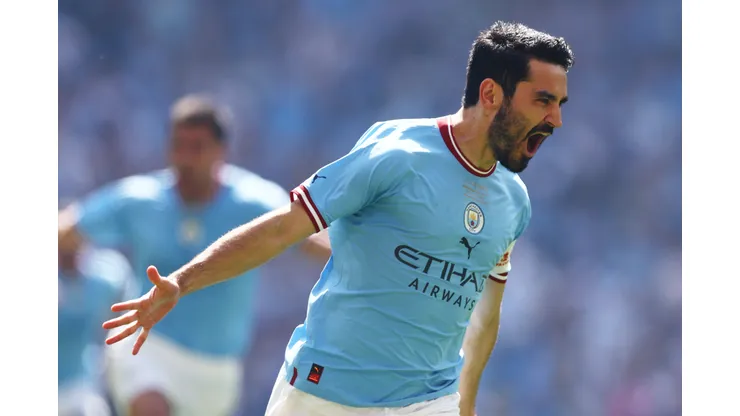 Clive Rose/Getty Images- İlkay Gündoğan, meia do Manchester City