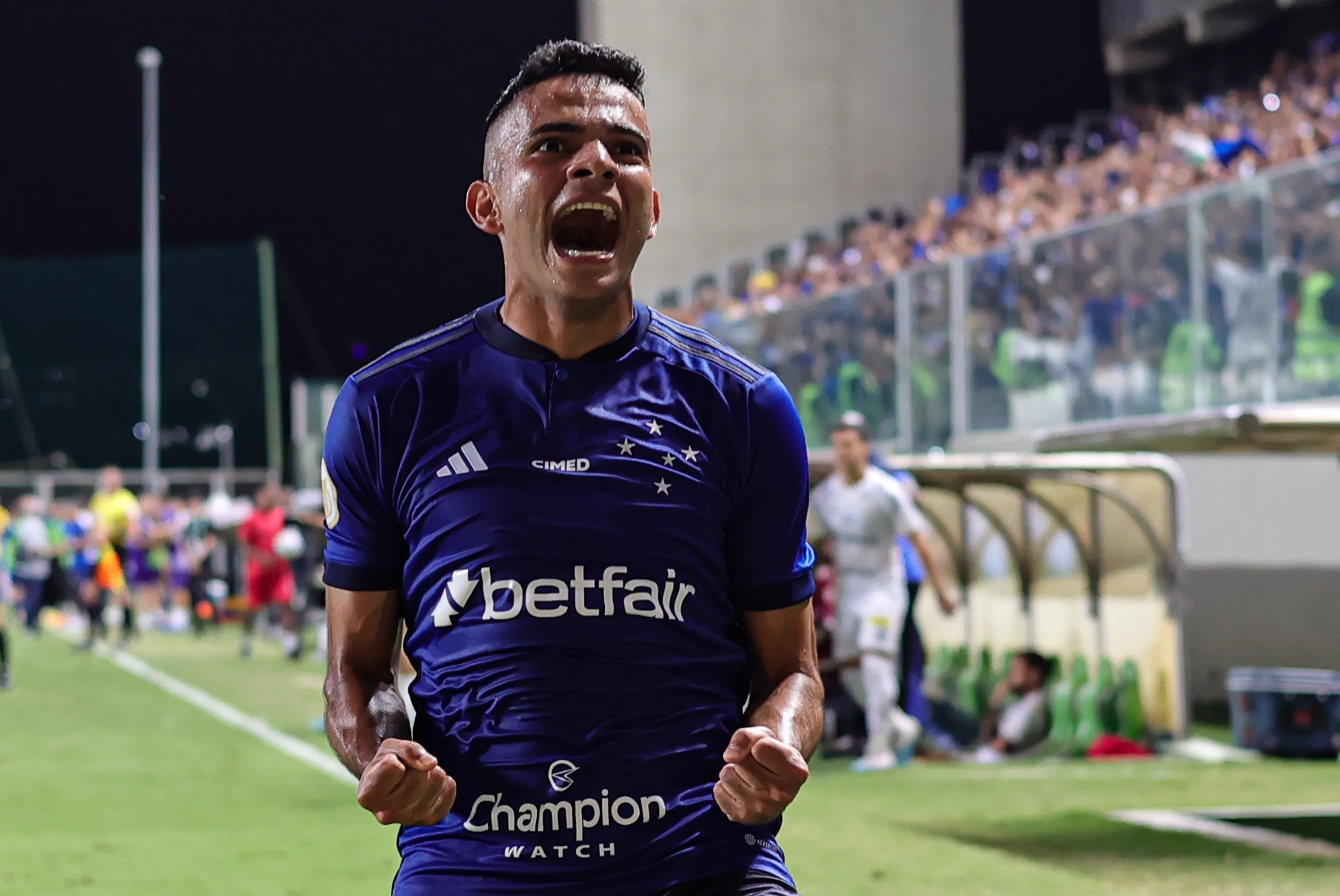 Foto: Gilson Junio/AGIF – Bruno Rodrigues celebrando gol