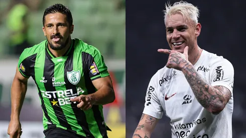 Gilson Junio/Ettore Chiereguini/AGIF- Aloisio (América-MG) e Róger Guedes (Corinthians).
