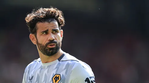MANCHESTER, ENGLAND - MAY 13: Diego Costa of Wolverhampton Wanderers looks on during the Premier League match between Manchester United and Wolverhampton Wanderers at Old Trafford on May 13, 2023 in Manchester, United Kingdom. (Photo by Simon Stacpoole/Offside/Offside via Getty Images)