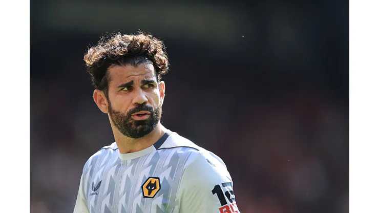 MANCHESTER, ENGLAND - MAY 13: Diego Costa of Wolverhampton Wanderers looks on during the Premier League match between Manchester United and Wolverhampton Wanderers at Old Trafford on May 13, 2023 in Manchester, United Kingdom. (Photo by Simon Stacpoole/Offside/Offside via Getty Images)