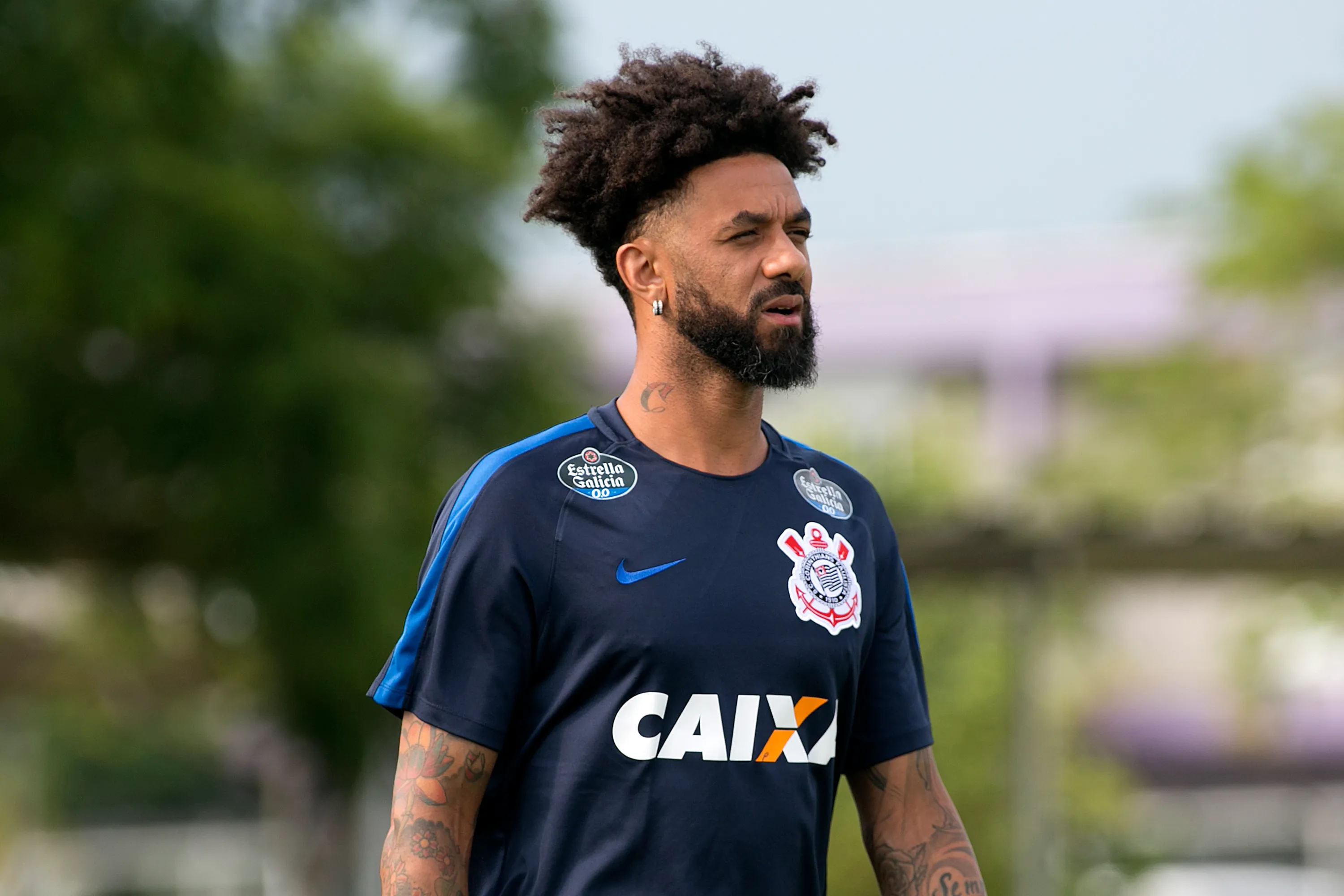 Foto: Daniel Vorley/AGIF – Cristian em treino do Corinthians em 2017