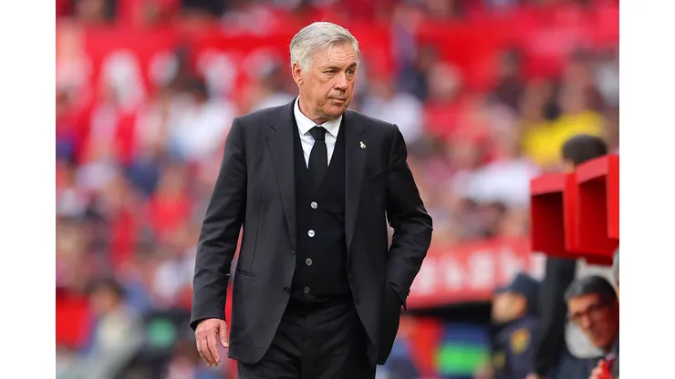 Fran Santiago/Getty Images- Carlo Ancelotti, técnico do Real Madrid