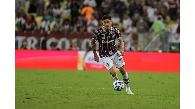 RJ - RIO DE JANEIRO - 08/08/2023 - LIBERTADORES 2023, FLUMINENSE X ARGENTINOS JUNIORS - Diogo Barbosa jogador do Fluminense durante partida contra o Argentinos Juniors no estadio Maracana pelo campeonato Libertadores 2023. Foto: Thiago Ribeiro/AGIF