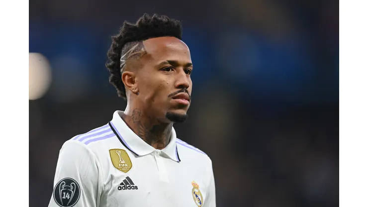 Michael Regan/Getty Images- Éder Militão, zagueiro do Real Madrid