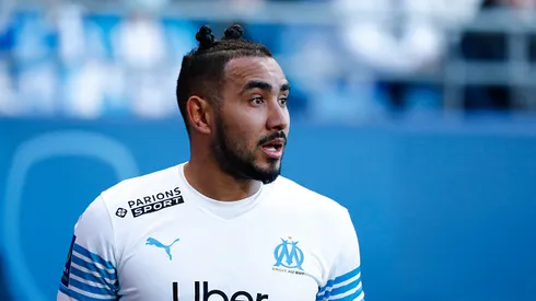 TROYES, FRANCE - FEBRUARY 27: Dimitri Payet #10 of Olympique de Marseille looks on during the Ligue 1 Uber Eats match between ESTAC Troyes and Olympique de Marseille at Stade de l'Aube on February 27, 2022 in Troyes, France. (Photo by Catherine Steenkeste/Getty Images)