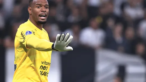 SP – SAO PAULO – 11/07/2023 – COPA SUL-AMERICANA 2023, CORINTHIANS X UNIVERSITARIO – Carlos Miguel goleiro do Corinthians durante partida contra o Universitario no estadio Arena Corinthians pelo campeonato Copa Sul-Americana 2023. Foto: Ettore Chiereguini/AGIF
