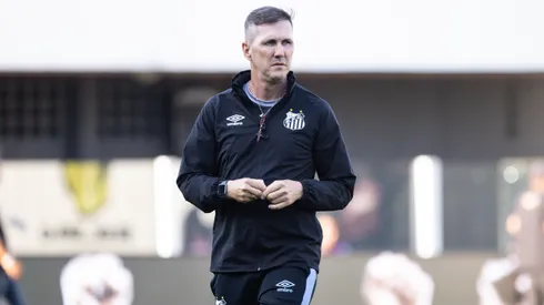 SP – SANTOS – 23/07/2023 – BRASILEIRO A 2023, SANTOS X BOTAFOGO – Paulo Turra tecnico do Santos durante partida contra o Botafogo no estadio Vila Belmiro pelo campeonato Brasileiro A 2023. Foto: Abner Dourado/AGIF