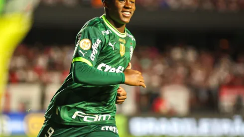 SP – SAO PAULO – 11/06/2023 – BRASILEIRO A 2023, SAO PAULO X PALMEIRAS – Jogador Endrick do Palmeiras, Comemora gol contra Sao Paulo no Morumbi, Domingo 11 de junho Foto: Mariana Kasten/AGIF