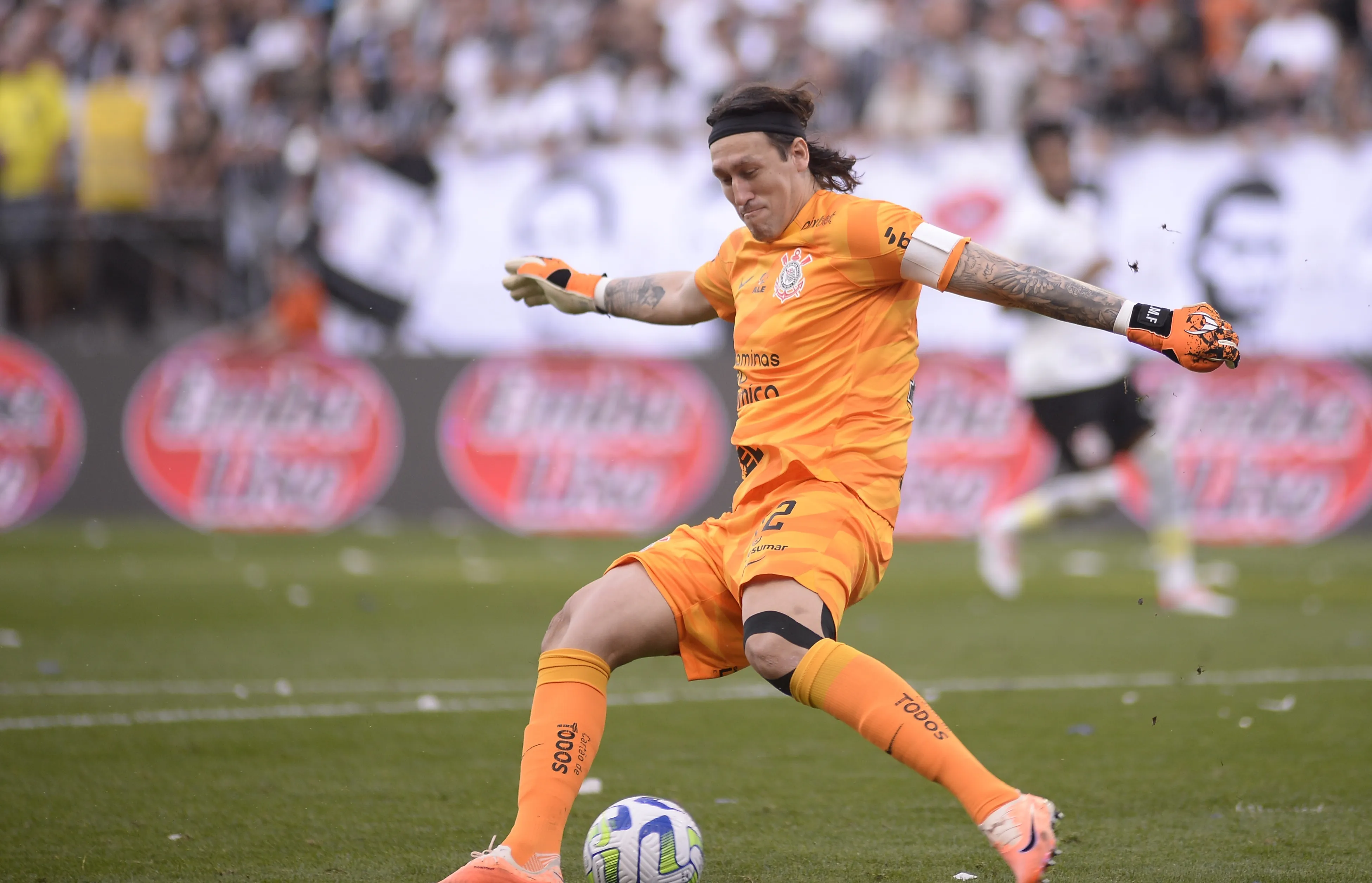 Foto: Alan Morici/AGIF – Cássio atuando em Corinthians x Palmeiras