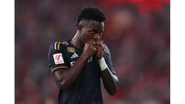 Fran Santiago/Getty Images- Vinícius Jr., atacante do Real Madrid