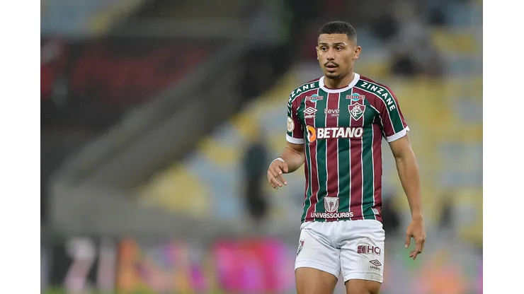 RJ - RIO DE JANEIRO - 29/07/2023 - BRASILEIRO A 2023, FLUMINENSE X SANTOS - Andre jogador do Fluminense durante partida contra o Santos no estadio Maracana pelo campeonato Brasileiro A 2023. Foto: Thiago Ribeiro/AGIF