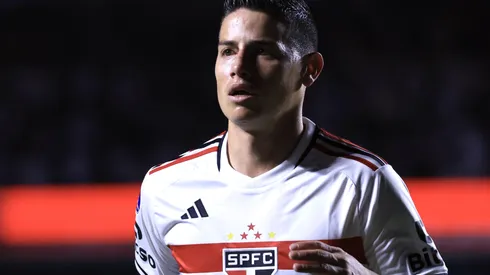 SP – SAO PAULO – 31/08/2023 – COPA SUL-AMERICANA 2023, SAO PAULO X LDU – James Rodriguez jogador do Sao Paulo durante partida contra o LDU no estadio Morumbi pelo campeonato Copa Sul-Americana 2023. Foto: Marcello Zambrana/AGIF