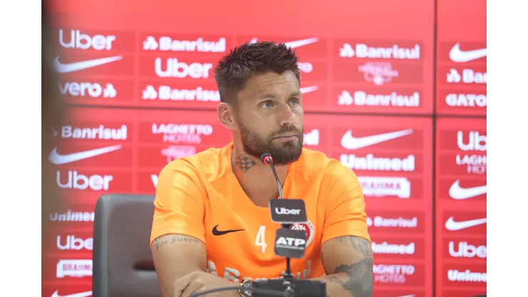 Foto Ricardo Duarte/Internacional - Rafael Sóbis fala sobre eliminação do Inter na Libertadores.