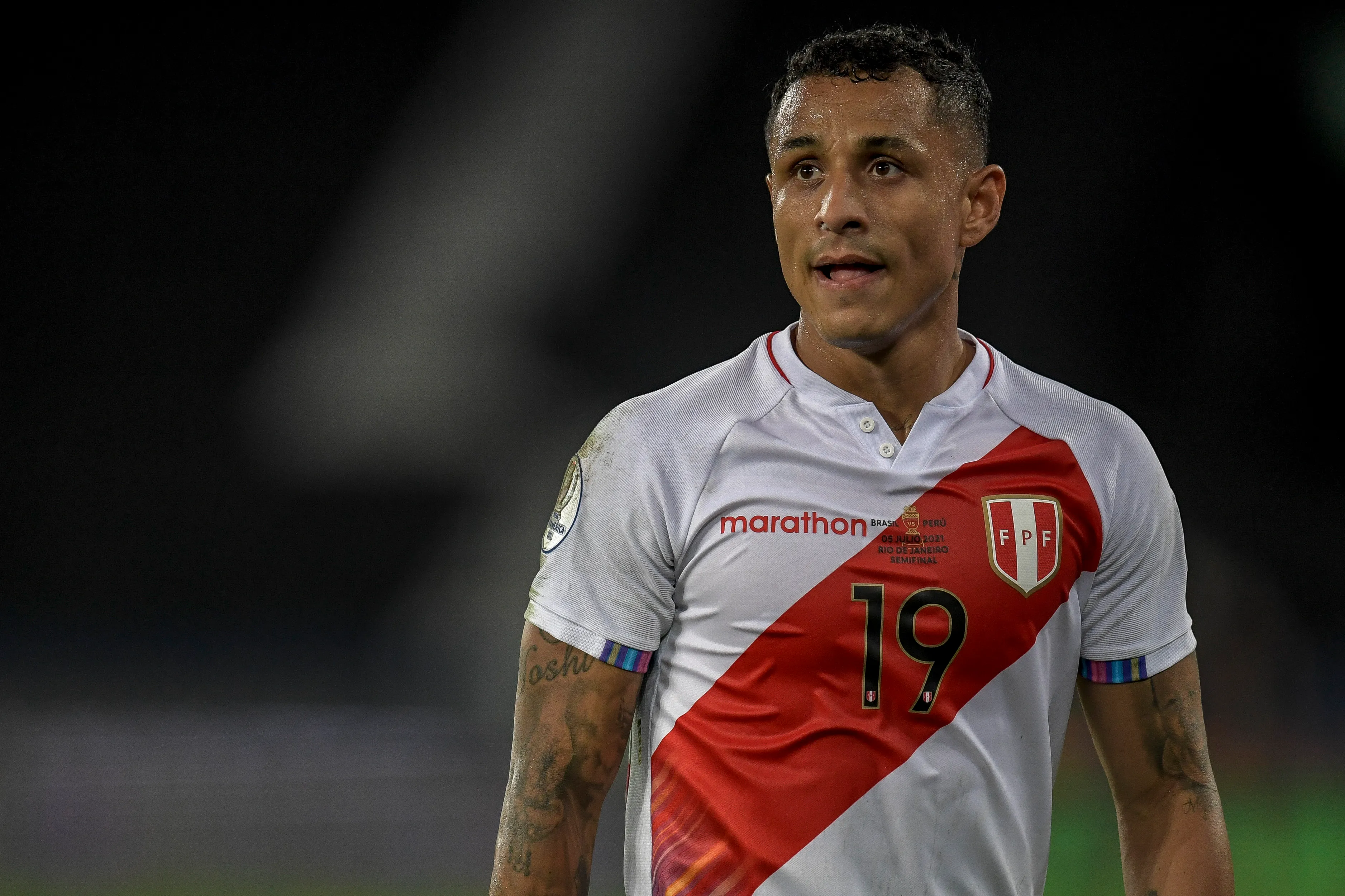 Yotun durante partida contra o Brasil no estadio Engenhao pelo campeonato Copa America 2021. Foto: Jorge Rodrigues/AGIF