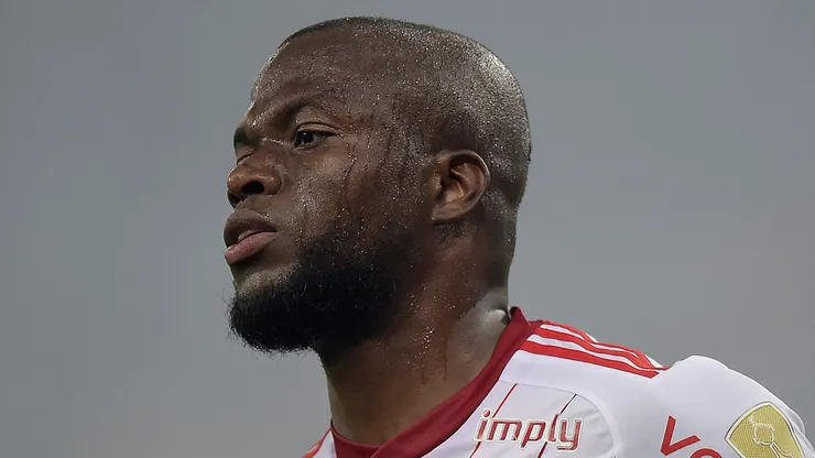 Enner Valencia durante partida contra o Fluminense no estádio Maracanã pelo campeonato Libertadores 2023. Foto: Alexandre Loureiro/AGIF