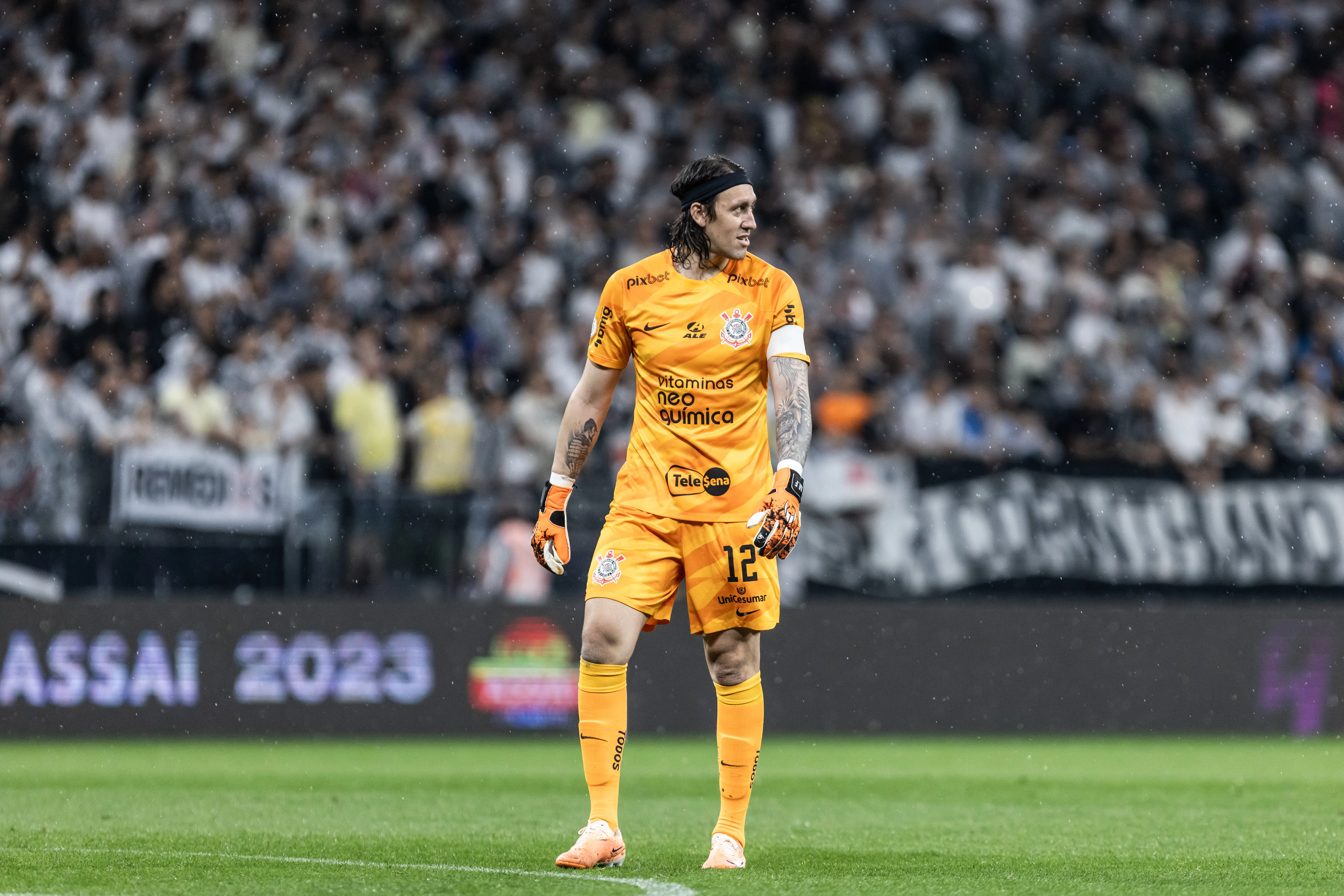 Foto: Abner Dourado/AGIF – Cássio em ação pelo Corinthians no Campeonato Brasileiro.