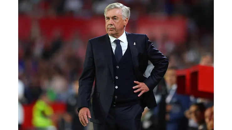Carlo Ancelotti, técnico do Real Madrid. Foto: Fran Santiago/Getty Images)