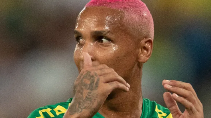 Deyverson jogador do Cuiabá durante partida contra o Palmeiras no estádio Arena Pantanal pelo campeonato Brasileiro A 2023. Foto: Gil Gomes/AGIF