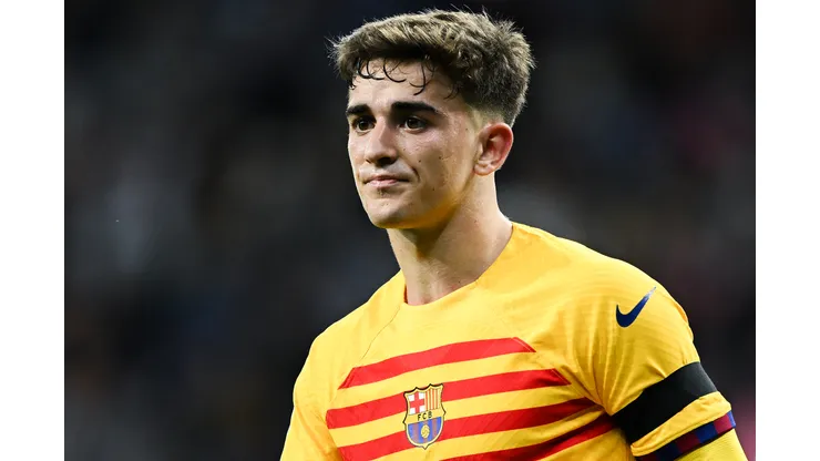 Gavi, meia do Barcelona. Foto: David Ramos/Getty Images)