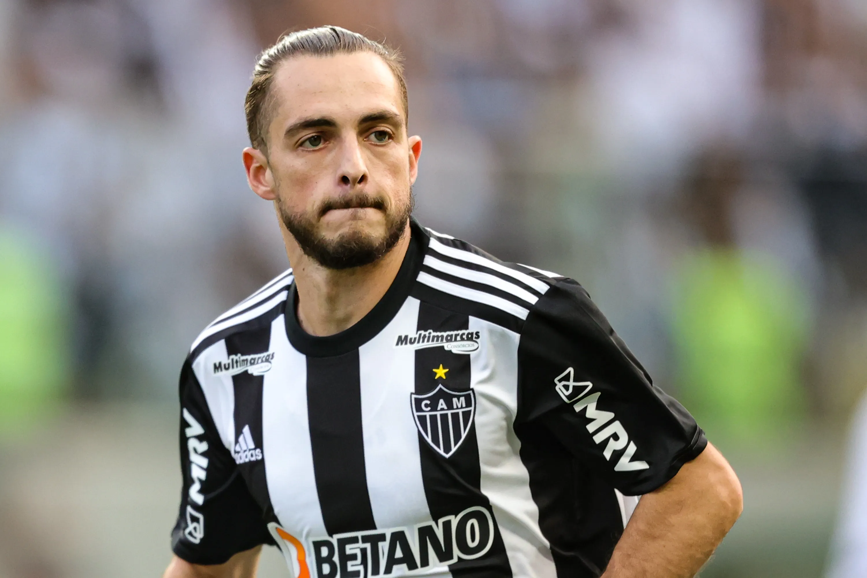 Hyoran jogador do Atletico-MG durante partida contra o Athletic Club no estadio Independencia pelo campeonato Mineiro 2023. Foto: Gilson Junio/AGIF