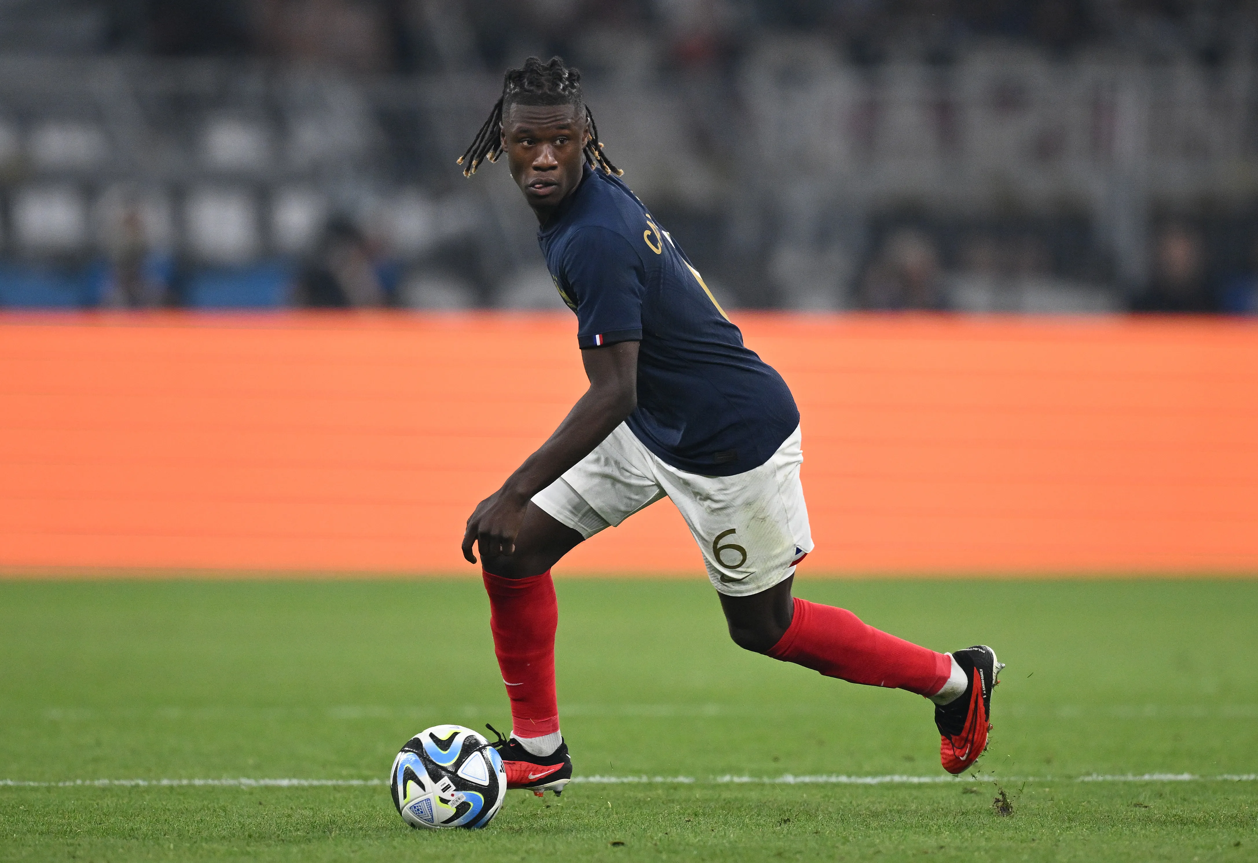 Camavinga em ação pela Seleção Francesa. Foto:  Stuart Franklin/Getty Images