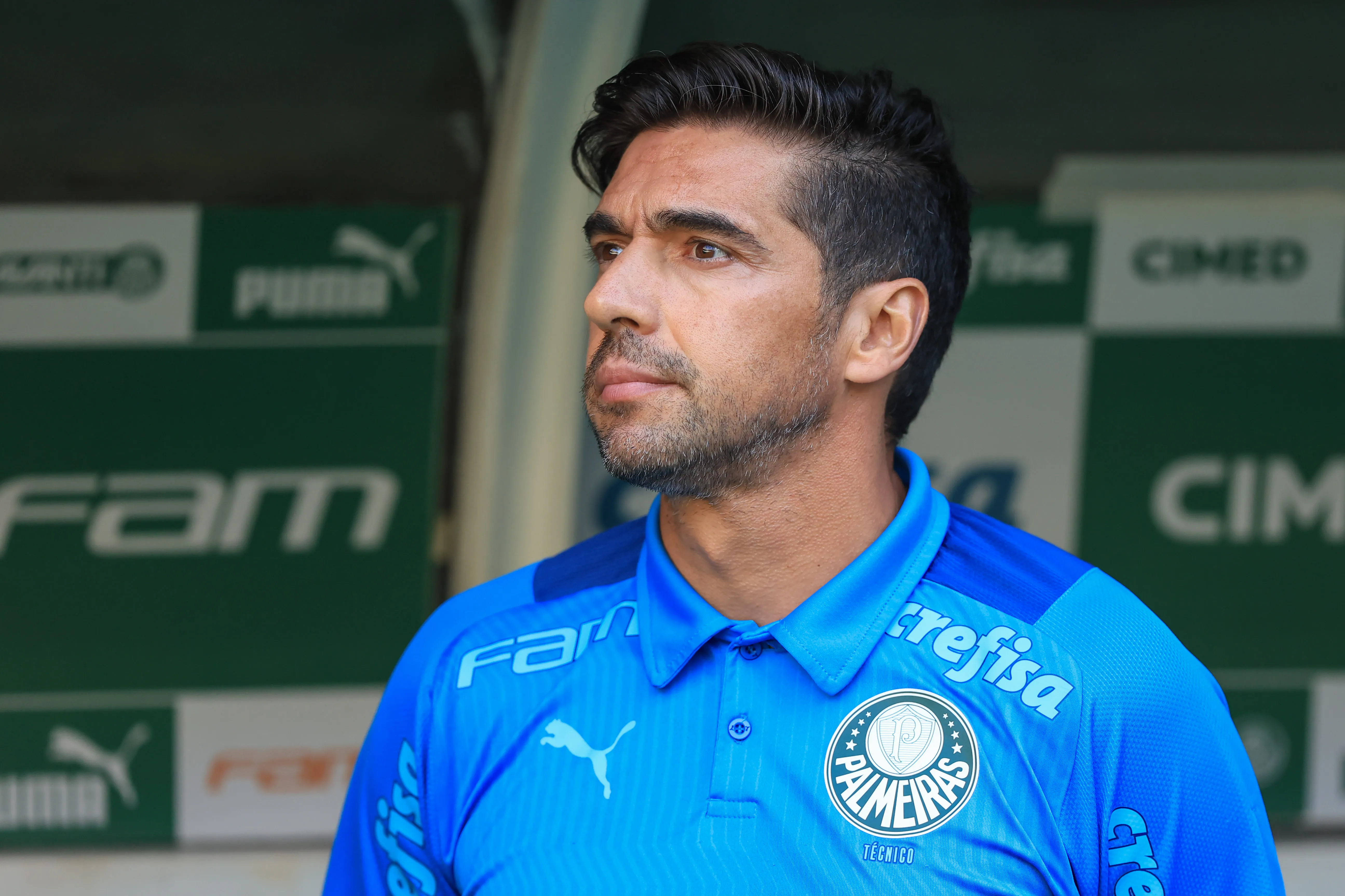 Abel Ferreira durante partida contra o Botafogo. Foto: Marcello Zambrana/AGIF