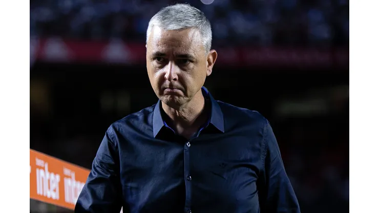 técnico Tiago Nunes no Corinthians durante partida contra o Sao Paulo no estadio Morumbi pelo campeonato Paulista 2020. Foto: Daniel Vorley/AGIF