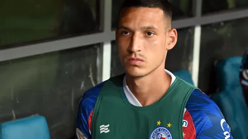 Gabriel Xavier, jogador do Bahia durante partida contra o Fortaleza no estadio Arena Fonte Nova pelo campeonato Brasileiro A 2023. Foto: Walmir Cirne/AGIF