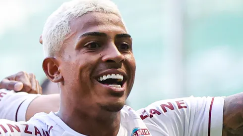 John Kennedy jogador do Fluminense comemora seu gol durante partida contra o America-MG no estadio Independencia pelo campeonato BRASILEIRO A 2023. Foto: Gilson Junio/AGIF