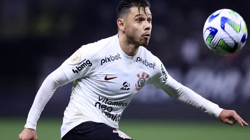 Angel Romero jogador do Corinthians durante partida contra o Goias no estadio Arena Corinthians pelo campeonato Brasileiro A 2023. Foto: Marcello Zambrana/AGIF