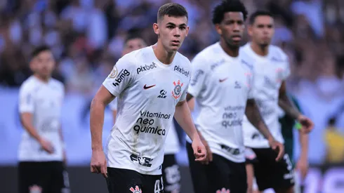 Gabriel Moscardo jogador do Corinthians durante partida contra o Palmeiras no estadio Arena Corinthians Foto: Ettore Chiereguini/AGIF