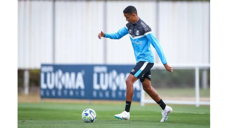 André Henrique, atacante do Grêmio. Foto: Lucas Uebel/ Grêmio